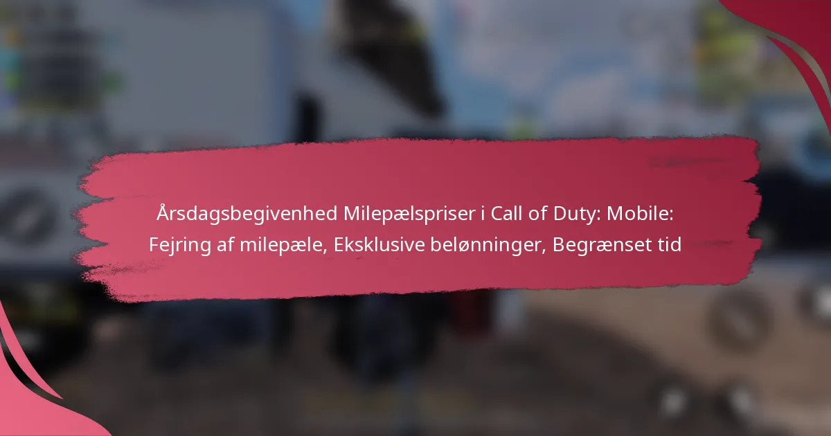 Årsdagsbegivenhed Milepælspriser i Call of Duty: Mobile: Fejring af milepæle, Eksklusive belønninger, Begrænset tid