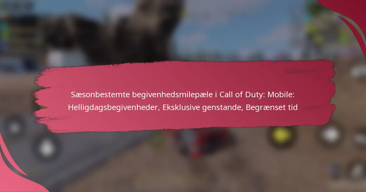 Sæsonbestemte begivenhedsmilepæle i Call of Duty: Mobile: Helligdagsbegivenheder, Eksklusive genstande, Begrænset tid