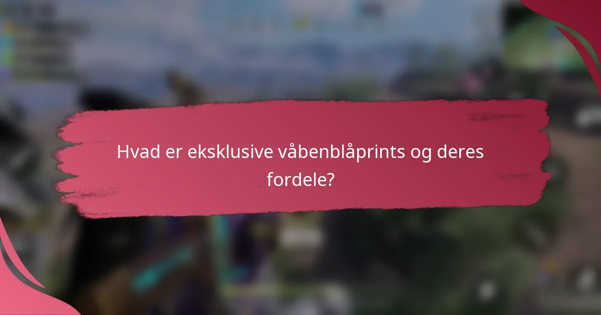 Hvad er eksklusive våbenblåprints og deres fordele?